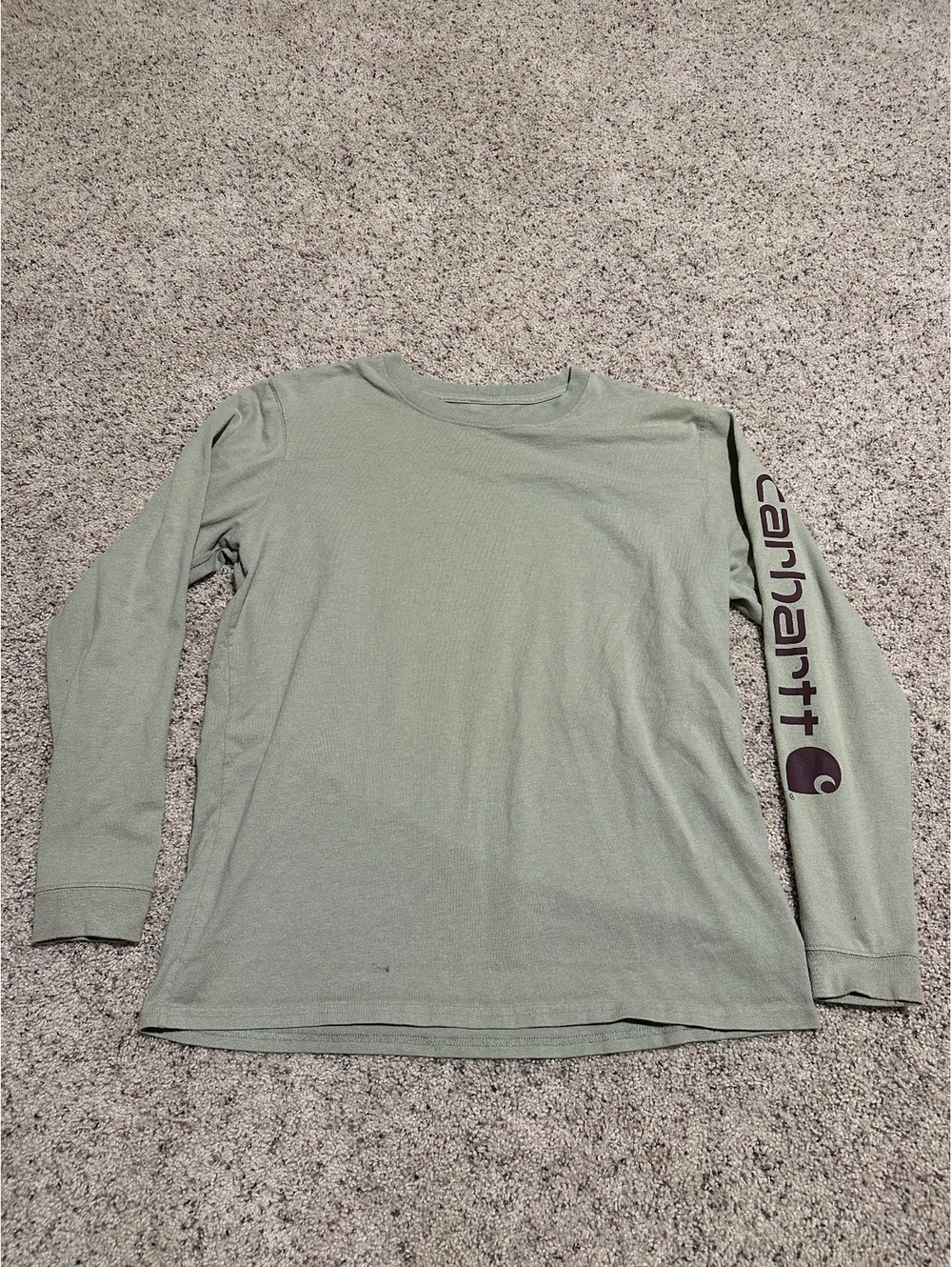 Carhartt Original Fit Long Sleeve Shirt in Olive Green, Size L
